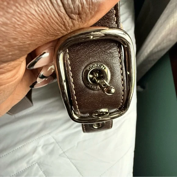 Coach Legacy Leather Hobo Bag – Dark Brown Leather | Adjustable Strap - Picture 10 of 11